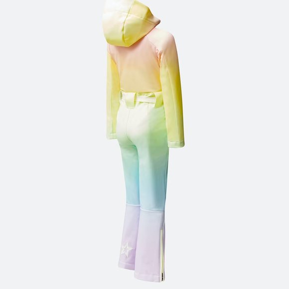 Tignes One Piece Pastel Rainbow Ombré Ski Suit - Picture 3 of 16
